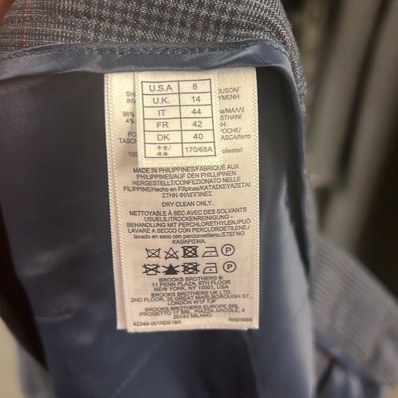 Trousers. Dark slate blue and black Glenn plaid - Picture 7 of 8